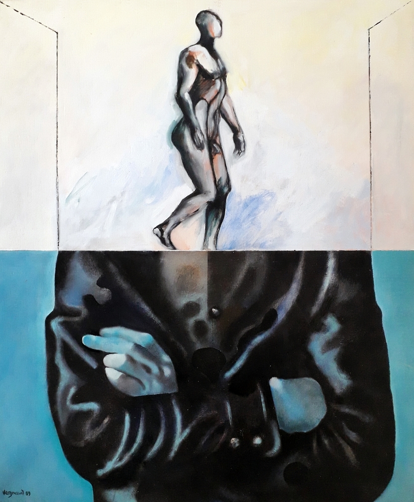 LE BLOUSON D'ANDY - Huile sur toile - 1989<br>